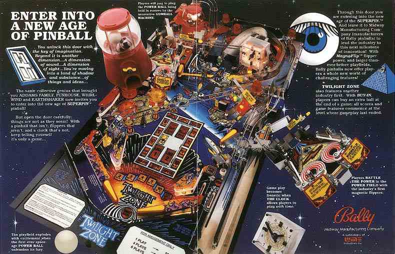 Twilight Zone Pinball By Bally 1993 At Www Pinballrebel Com