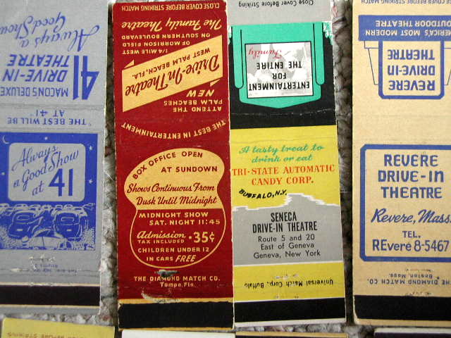 Drive In Movie Theater Matchbooks