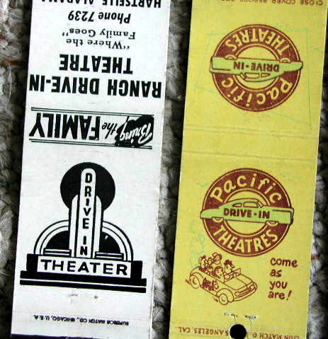 Drive In Movie Theater Matchbooks