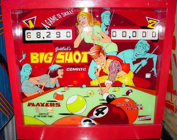 Big Shot Pinball By D. Gottlieb & Company of 1973 at www.pinballrebel.com