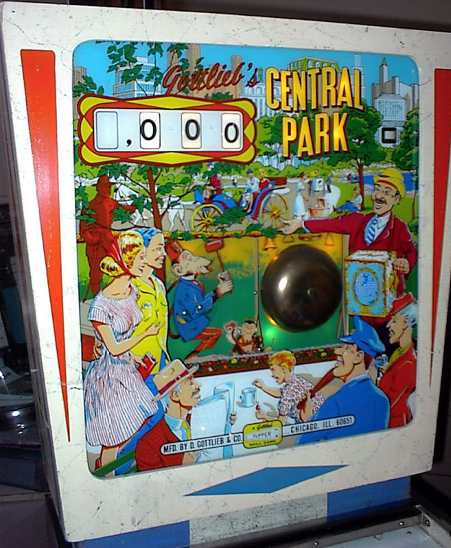 Central Park Pinball By Gottlieb of 1966 at www.pinballrebel.com