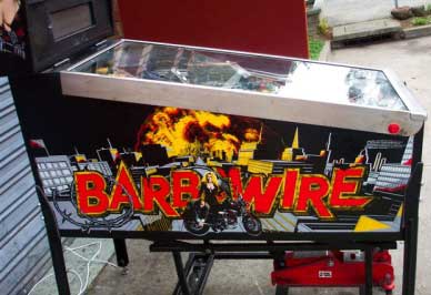 barb wire pinball machine image